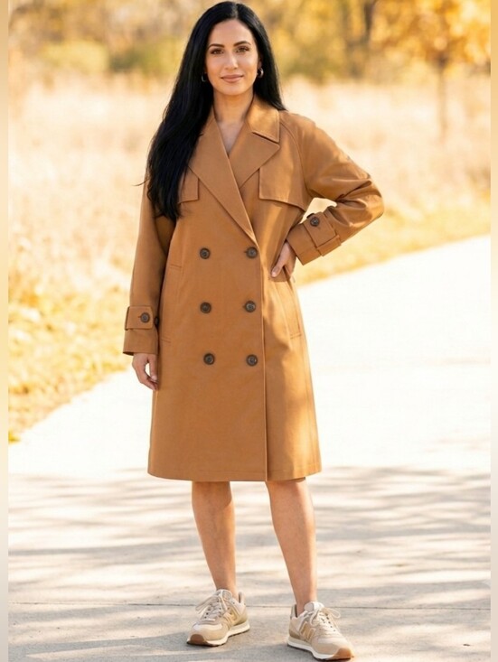Zara Jackets & Blazers - Zara NWOT Classic Caramel🟤Double Breasted Trench Coat🧡SIZE Oversized Small